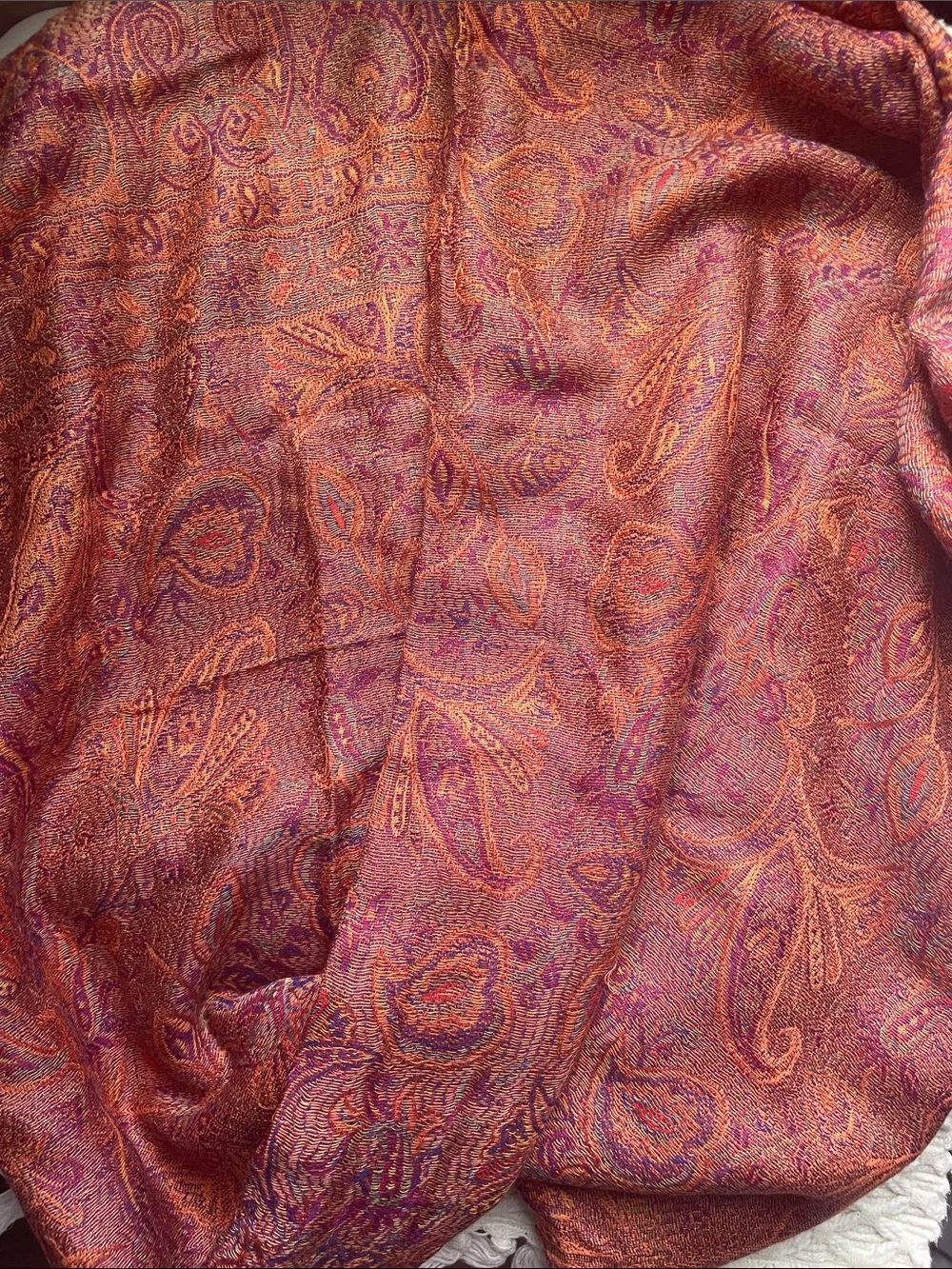 SILK BLEND REVERSIBLE PAISLEY PASHMINA
